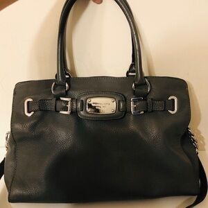 👛 MICHAEL KORS 👛 grey leather Hamilton tote bag